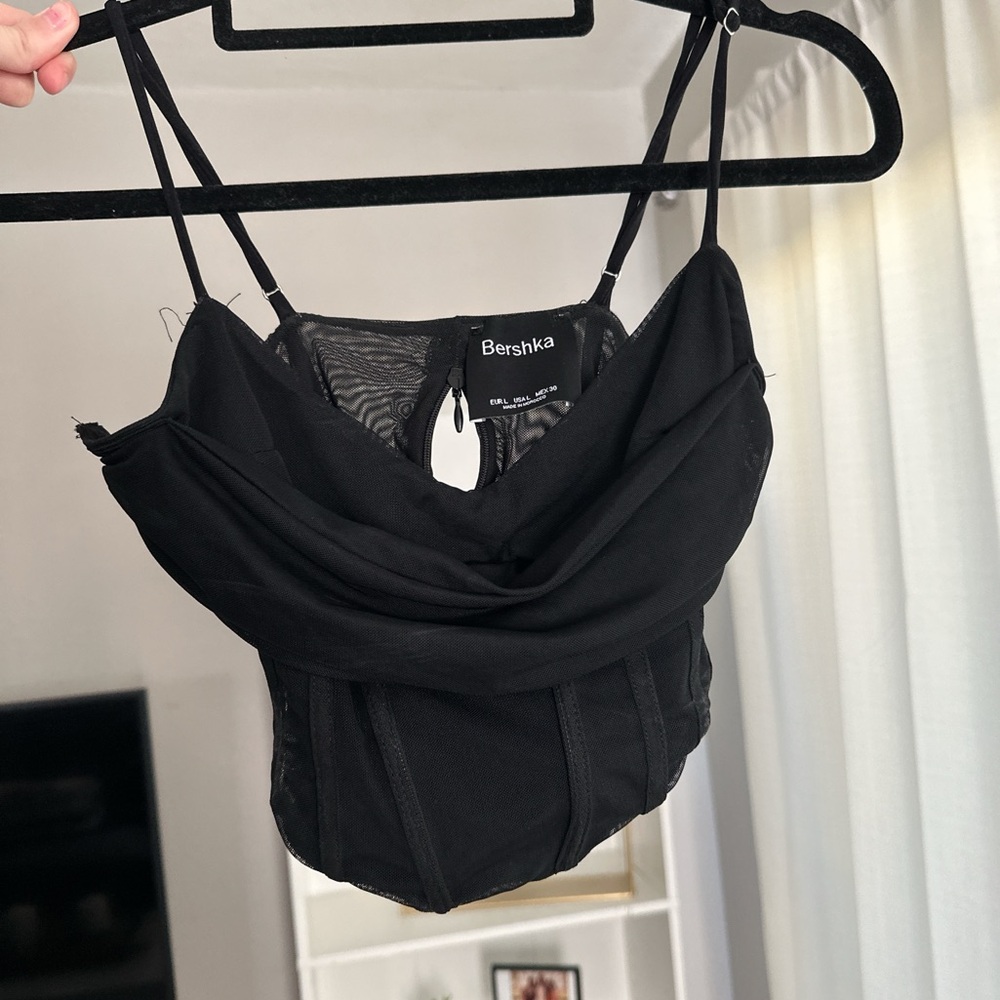 Bershka Black Corset Top